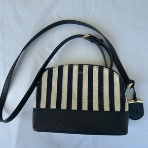 Lauren Ralph Lauren Strip Dome Crossbody purse